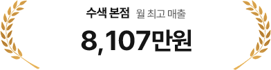 수색 본점 월 최고매출 7,660만원