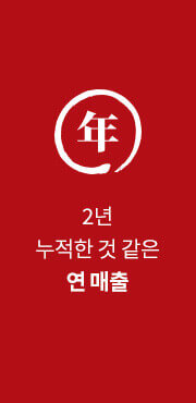 2년 누적한 것 같은 연 매출